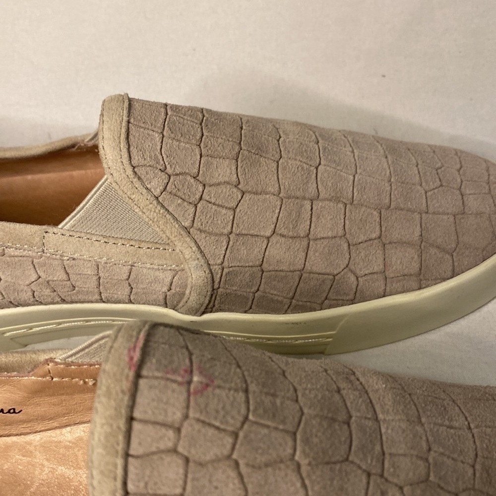 Joie Kidmore Slip On Leather Sneakers 37 Faux Croc - Picture 4 of 7